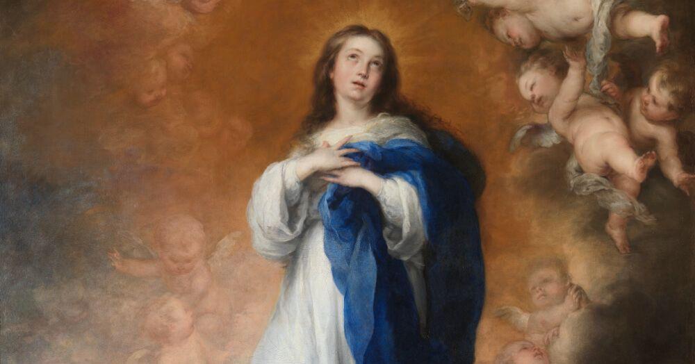 "Immaculate of Soul" by Bartolomé Esteban Murillo (1617–1682), public domain, cropped.