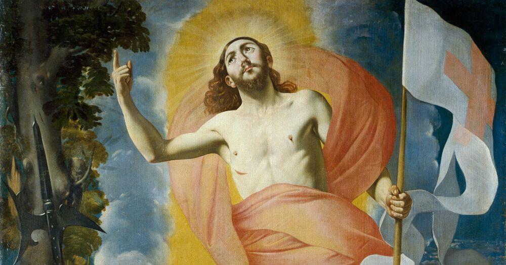 "The Resurrection of Christ" by Juan Bautista Maino, public domain, cropped.