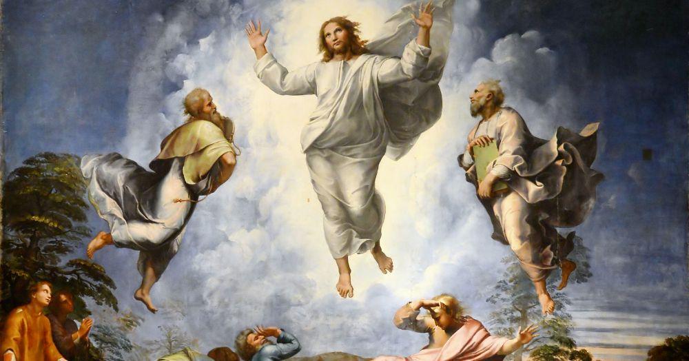 "Transfiguration" by Raphael, public domain, cropped.